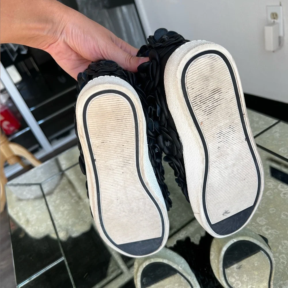 CHANEL Leather Camellia High Top Sneaker size 36
